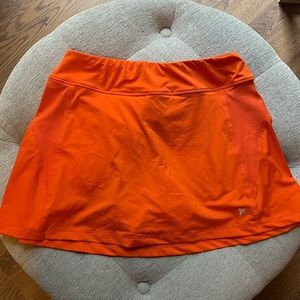 Orange Fila Tennis Skirt